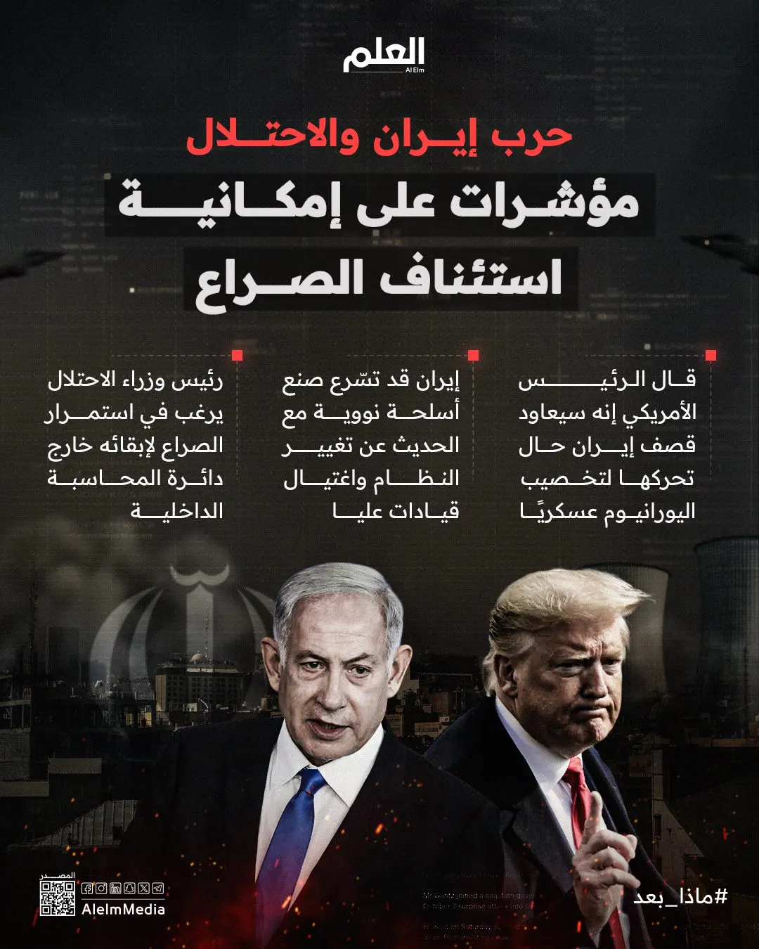 إنفوجرافيك| مؤشرات على استئناف حرب إيران والاحتلال