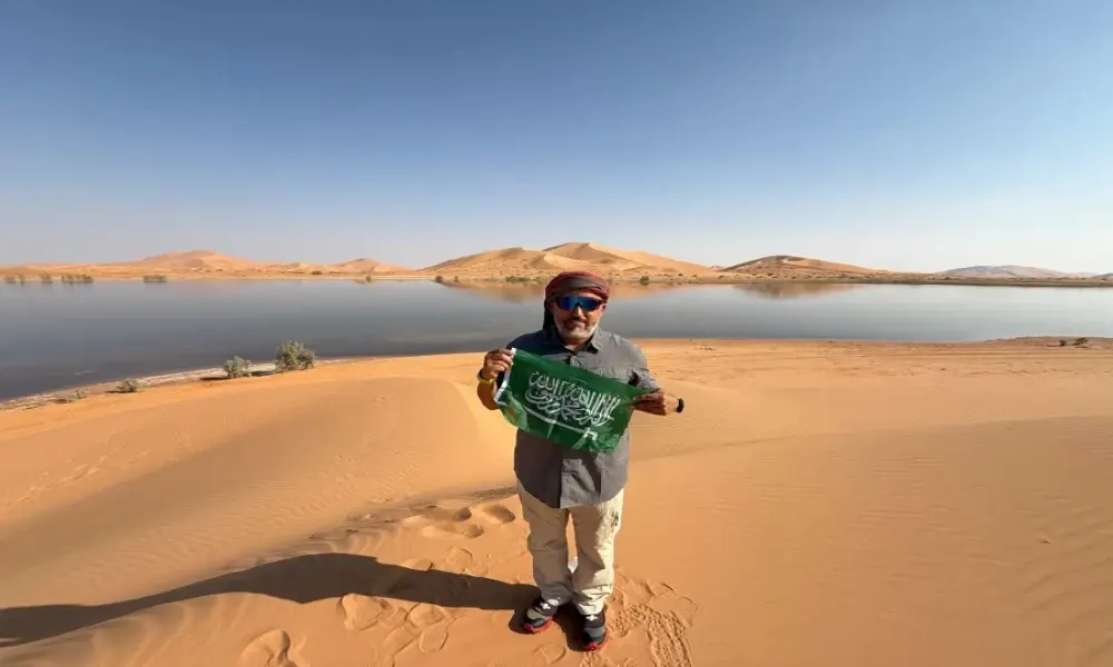 المغامر السعودي بدر الشيباني يحقق إنجازًا تاريخيًا في "الربع الخالي"