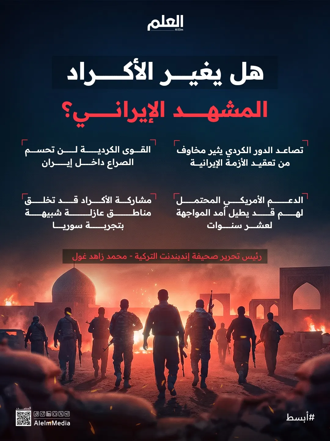 إنفوجرافيك| هل يغير الأكراد المشهد الإيراني؟