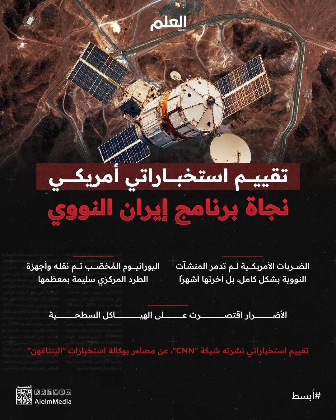 إنفوجرافيك| تقييم استخباراتي أمريكي: نجاة برنامج إيران النووي