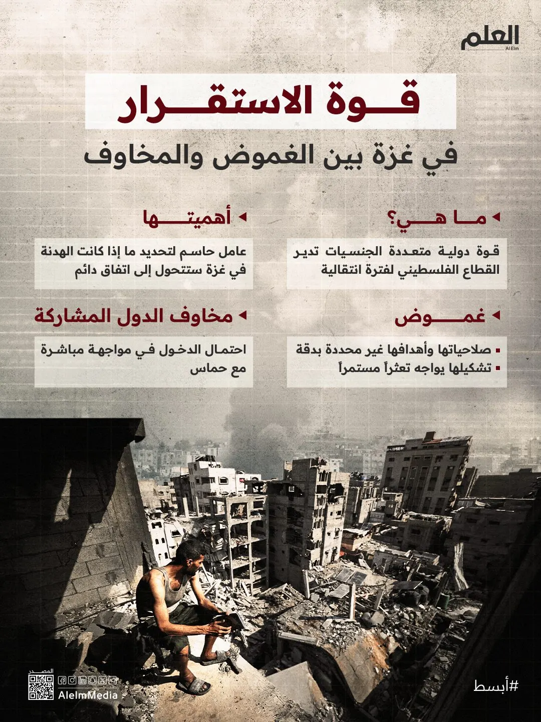 إنفوجرافيك| "قوة الاستقرار" في غزة بين الغموض والمخاوف