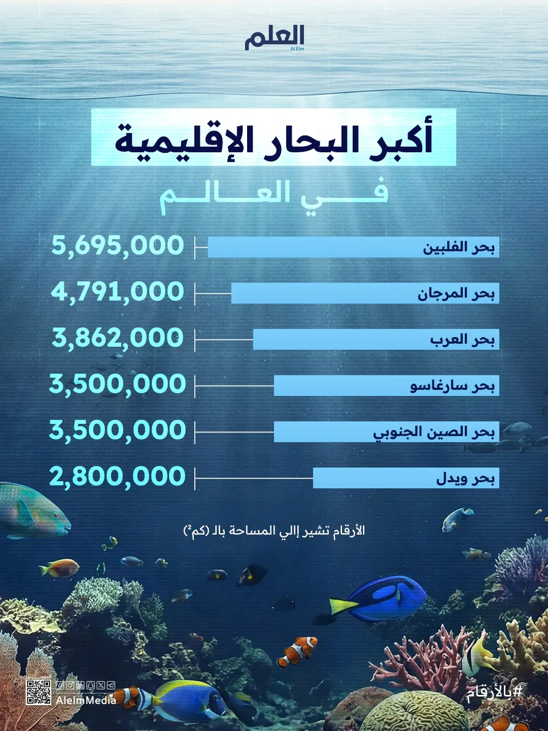 إنفوجرافيك| أكبر البحار الإقليمية في العالم