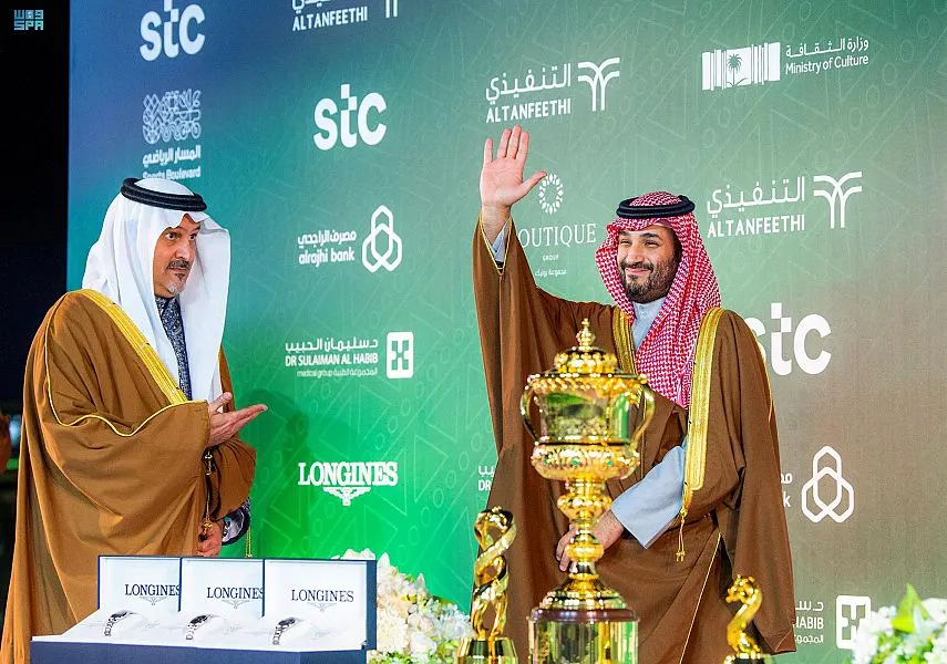 بالصور| ولي العهد السعودي يرعى حفل سباق كأس السعودية للفروسية