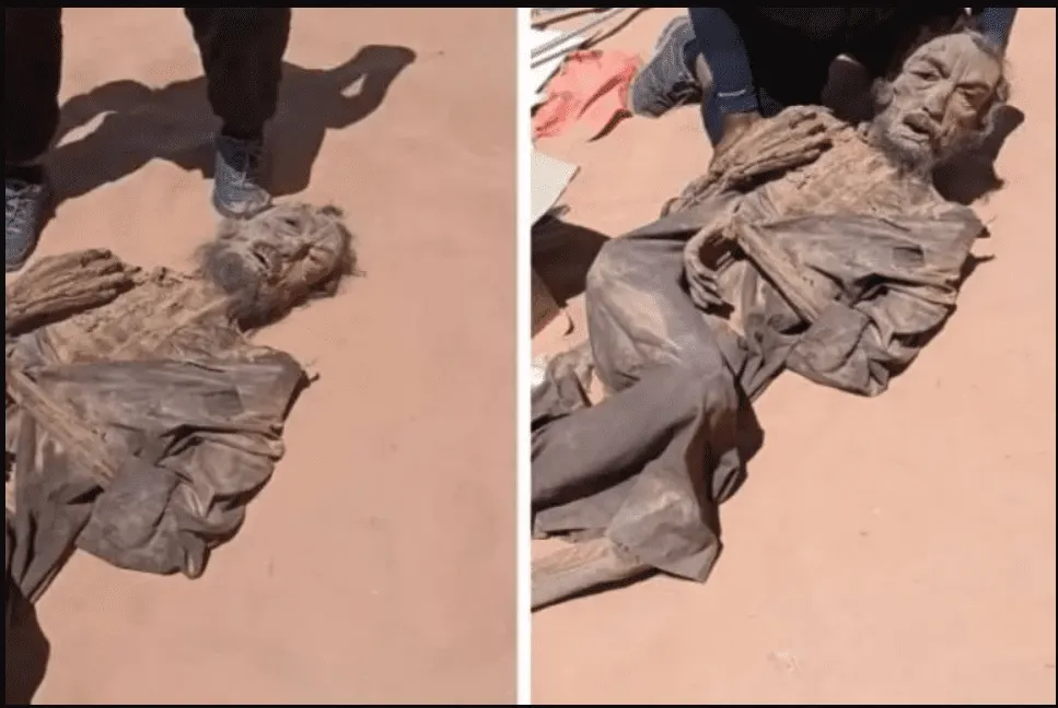 حقيقة فيديو العثور على جثة القذافي في الصحراء