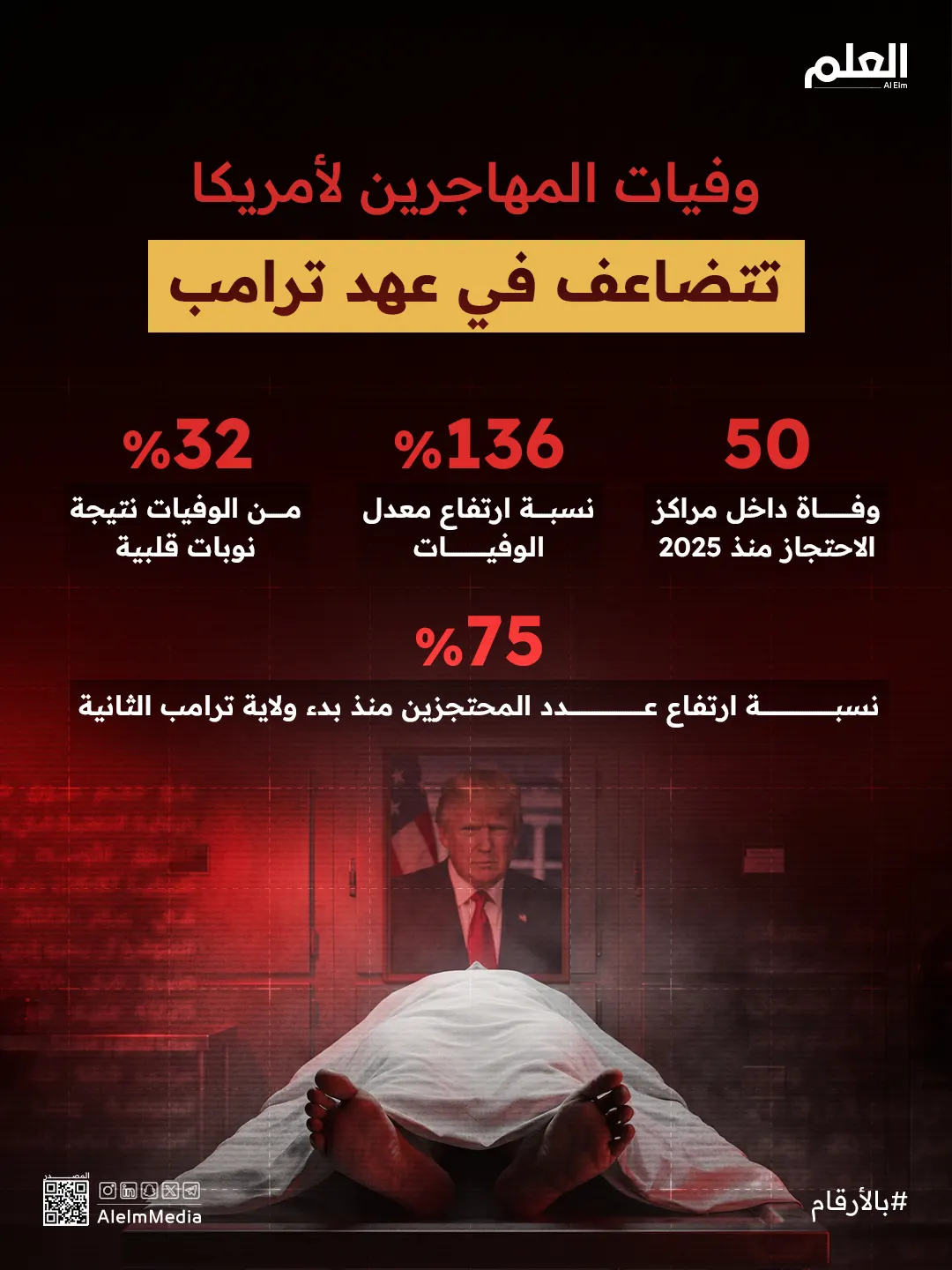 إنفوجرافيك| بالأرقام.. وفيات مراكز احتجاز المهاجرين الأمريكية تتضاعف في عهد ترامب
