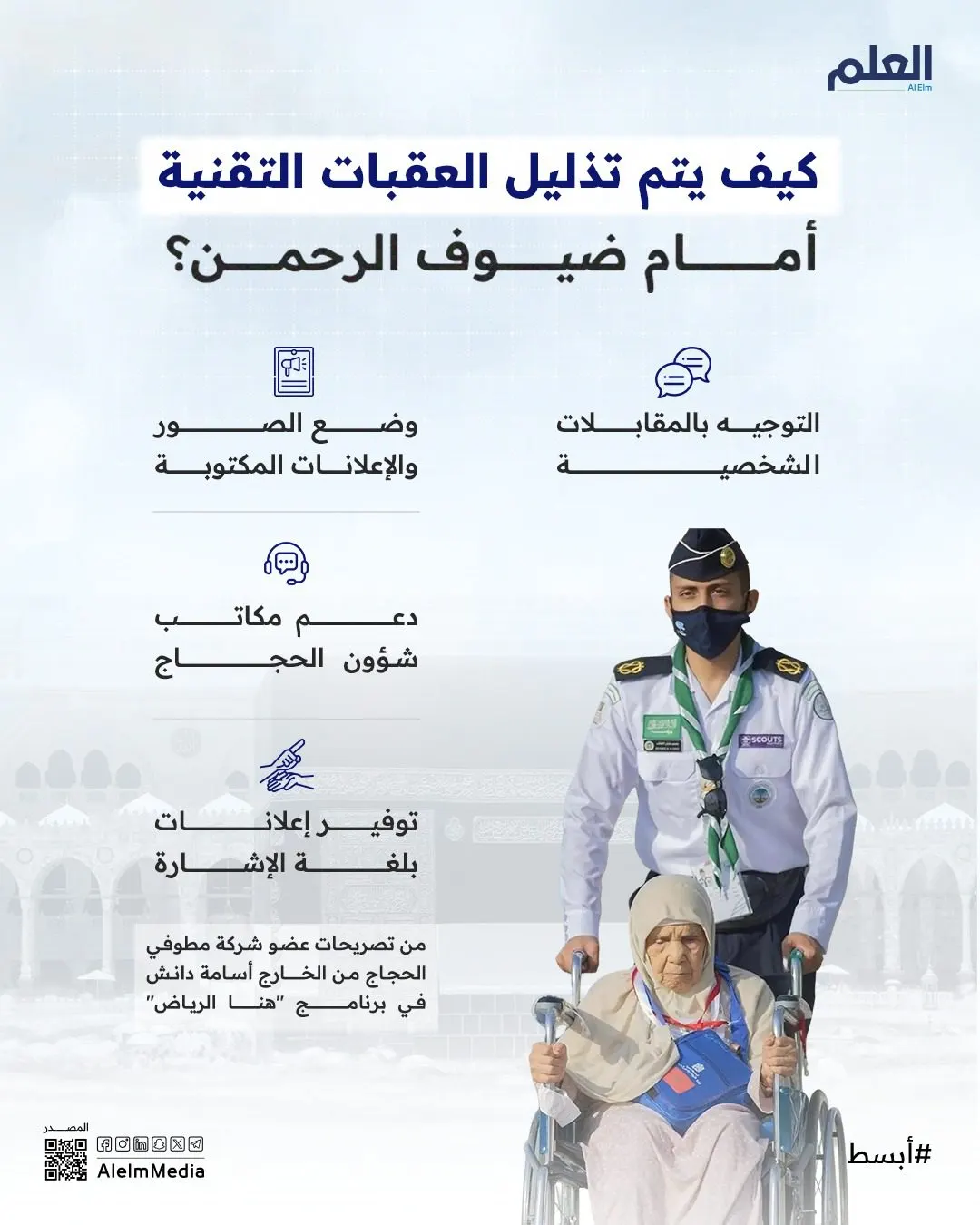 إنفوجرافيك| كيف يتم تذليل العقبات التقنية أمام ضيوف الرحمن؟