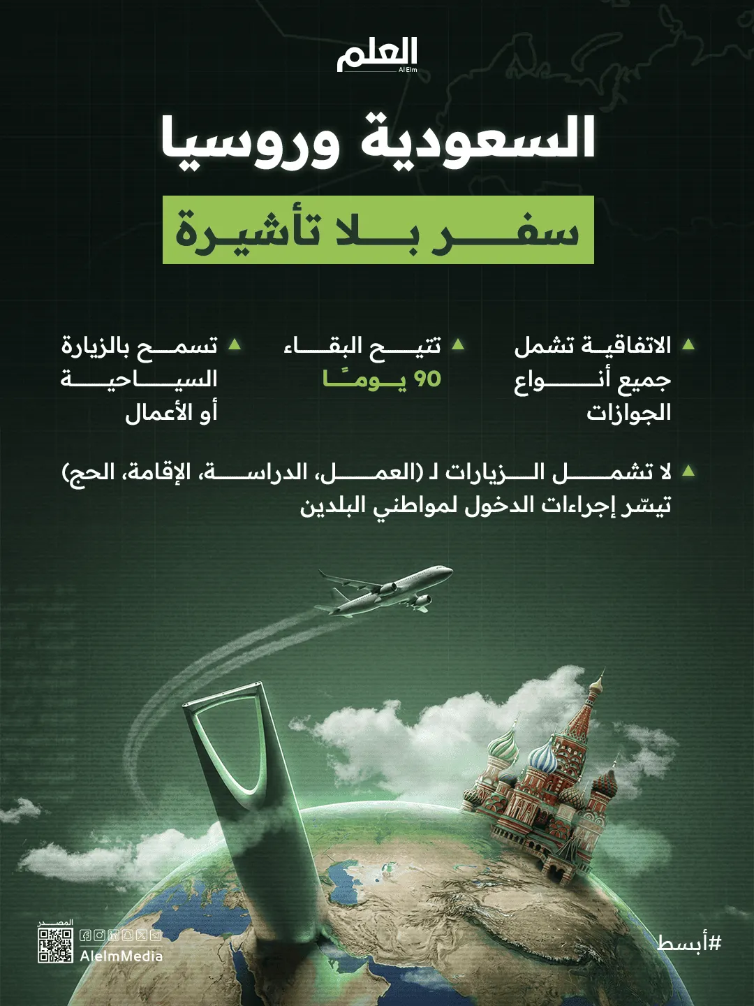 إنفوجرافيك| السعودية وروسيا.. سفر بلا تأشيرة