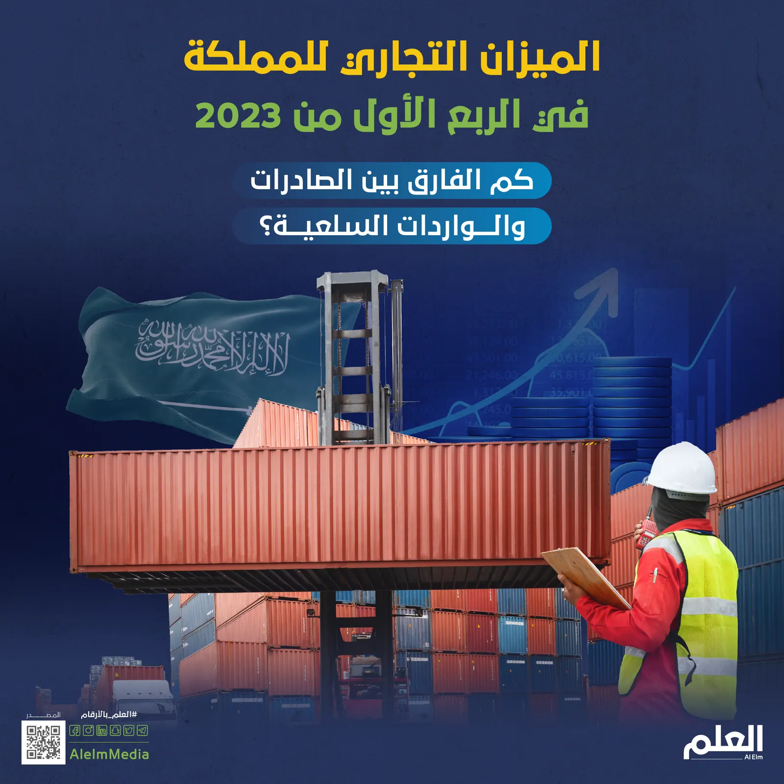 الميزان التجاري للمملكة في الربع الأول من 2023