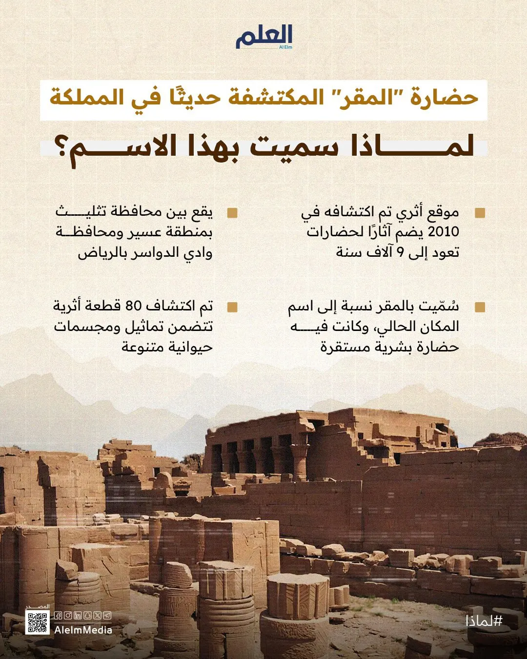 إنفوجرافيك| "المقر".. لماذا سميت حضارة الـ9 آلاف عام بهذا الاسم؟
