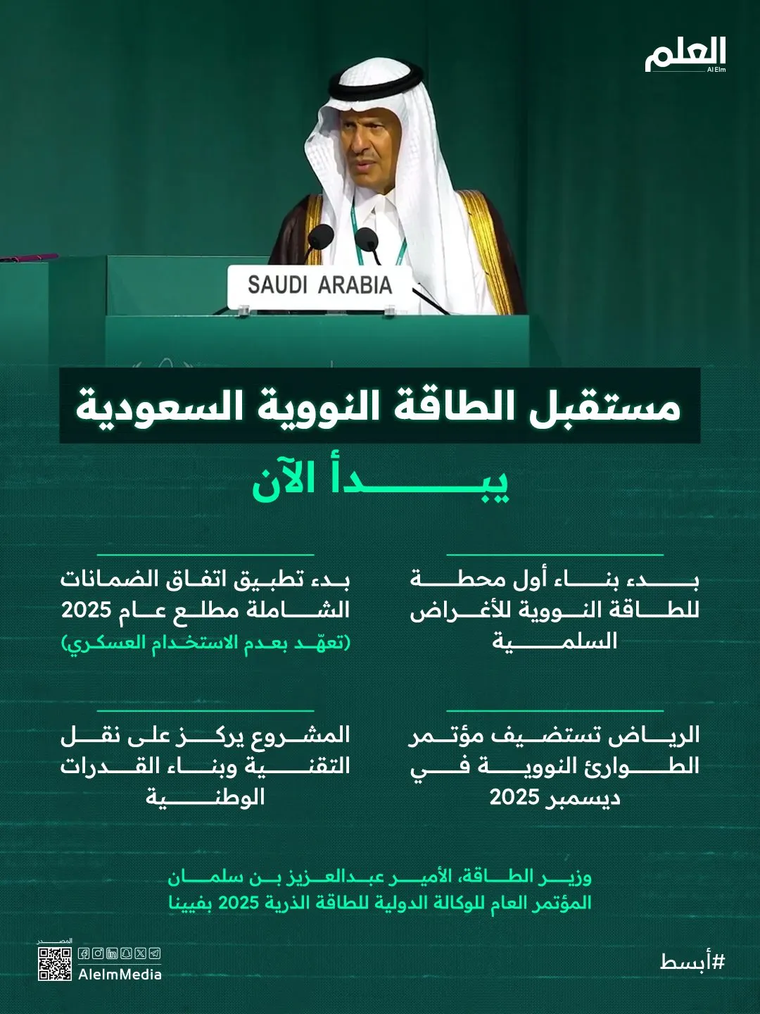 إنفوجرافيك| مستقبل الطاقة النووية السعودية يبدأ الآن