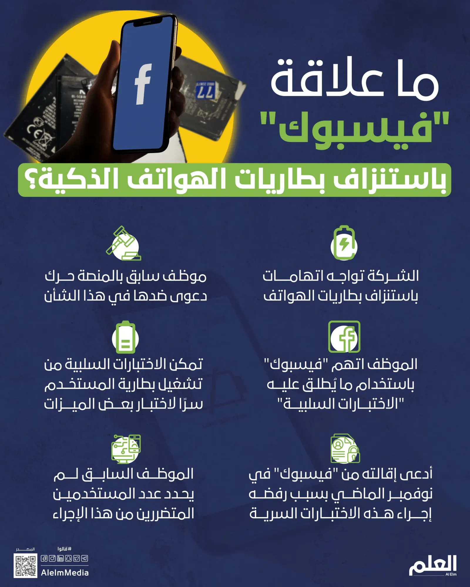 ما علاقة "فيسبوك" باستنزاف بطاريات الهواتف الذكية؟