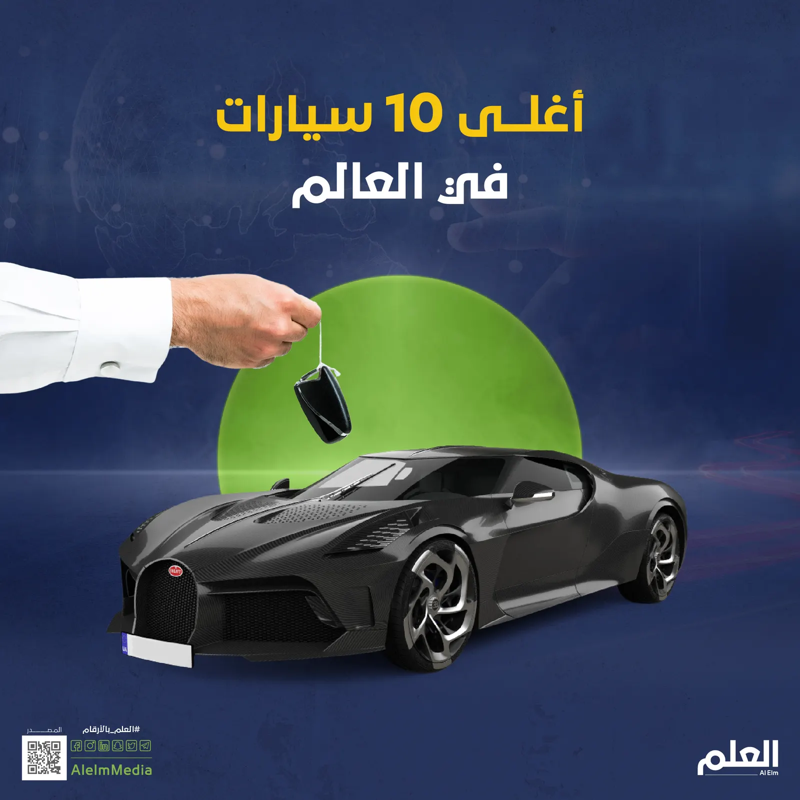 بوغاتي السوداء تتصدر.. أغلى 10 سيارات في العالم