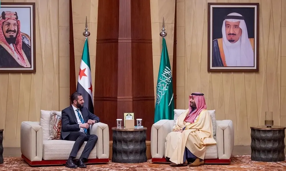 ولي العهد يستقبل الرئيس السوري أحمد الشرع