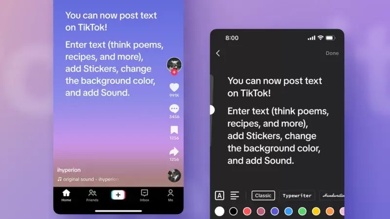 المنافسة تشتعل.. "Tik Tok" يُضيف خيار المنشورات النصية