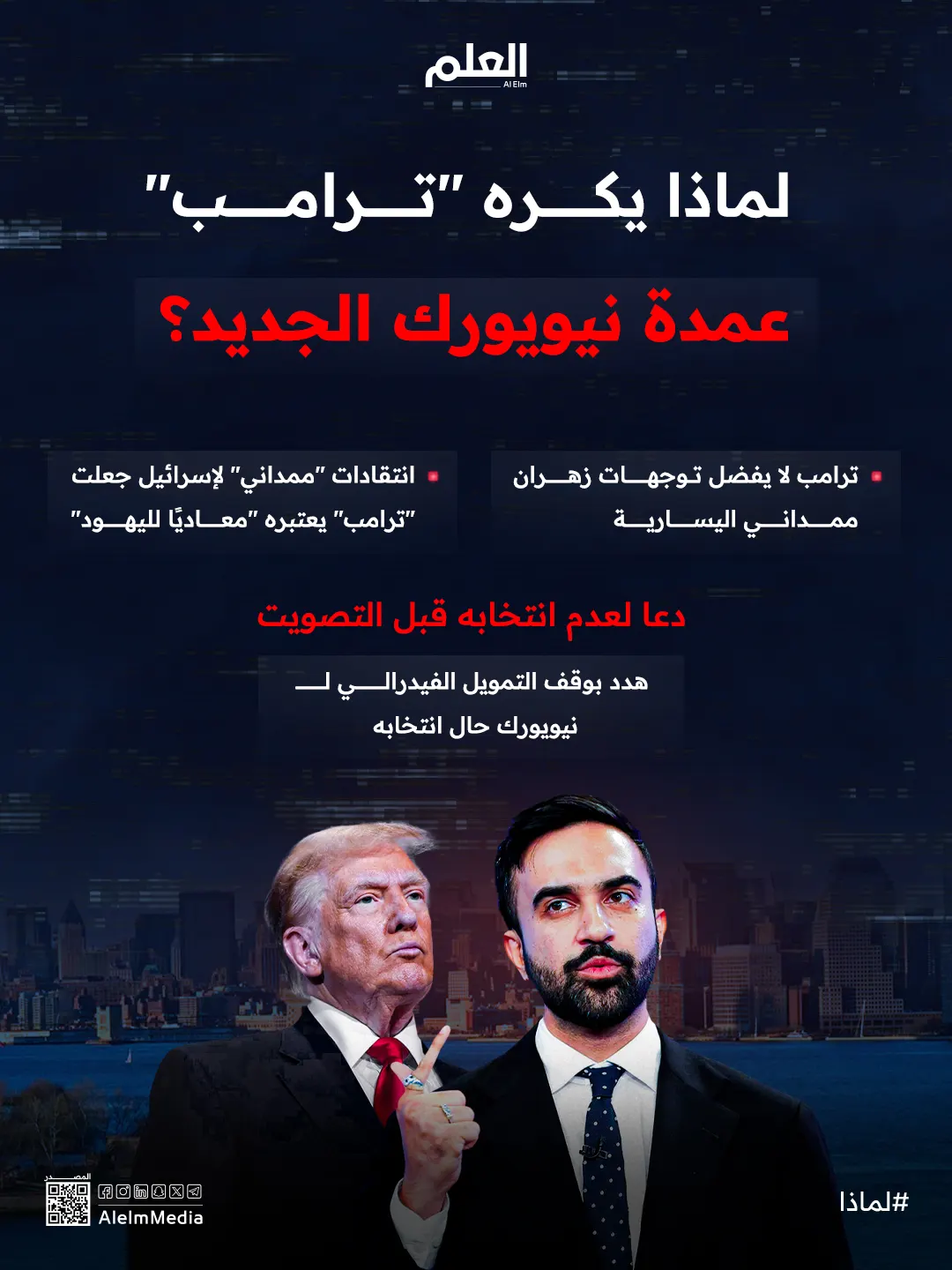 إنفوجرافيك| لماذا يكره ترامب عمدة نيويورك الجديد؟