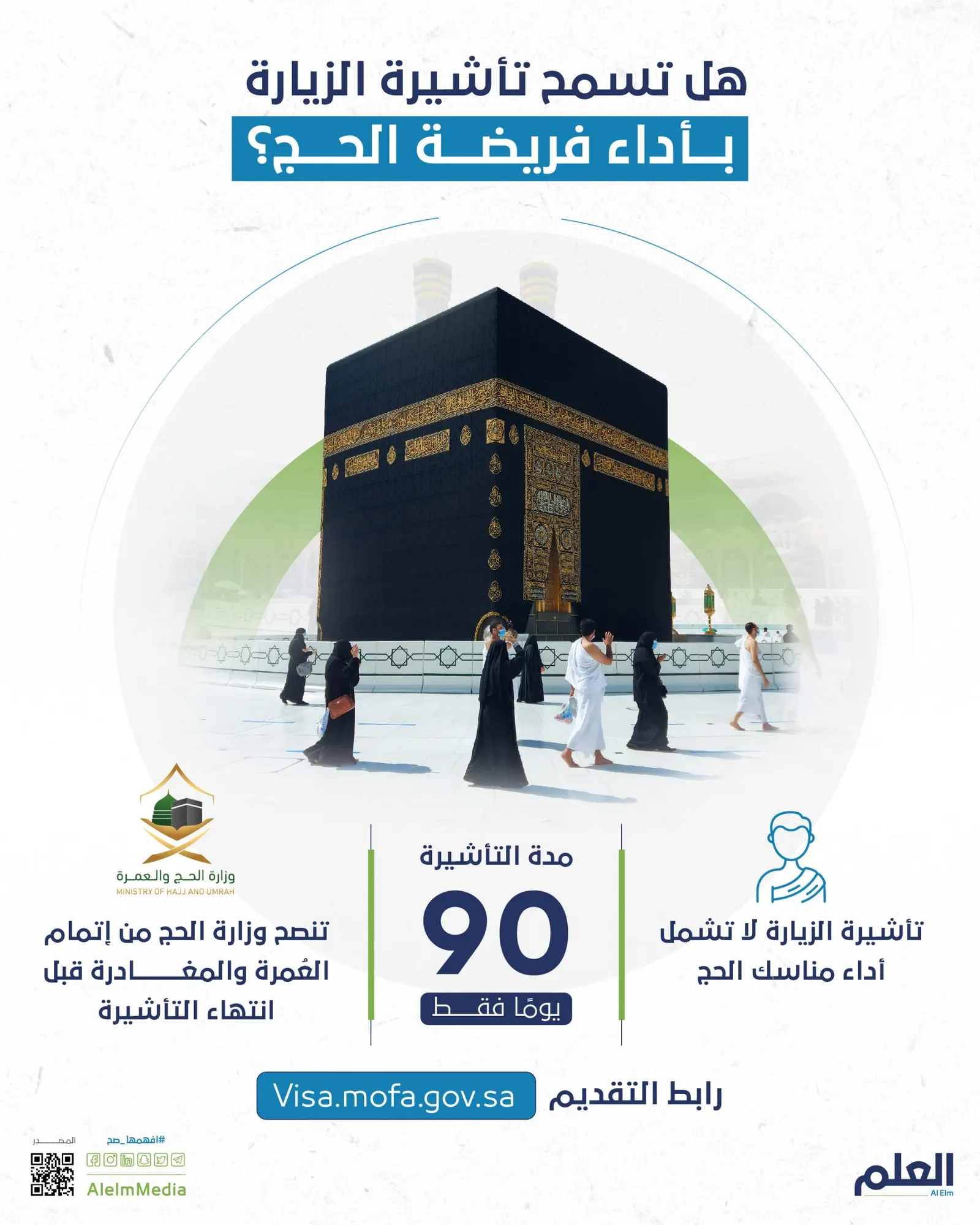 هل تسمح تأشيرة الزيارة بأداء فريضة الحج؟.. "العمرة" توضح