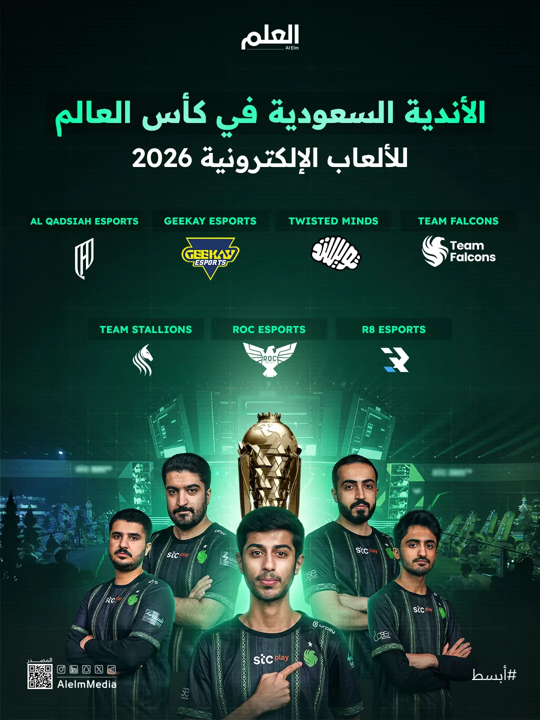 إنفوجرافيك| أندية سعودية في كأس العالم للرياضات الإلكترونية 2026