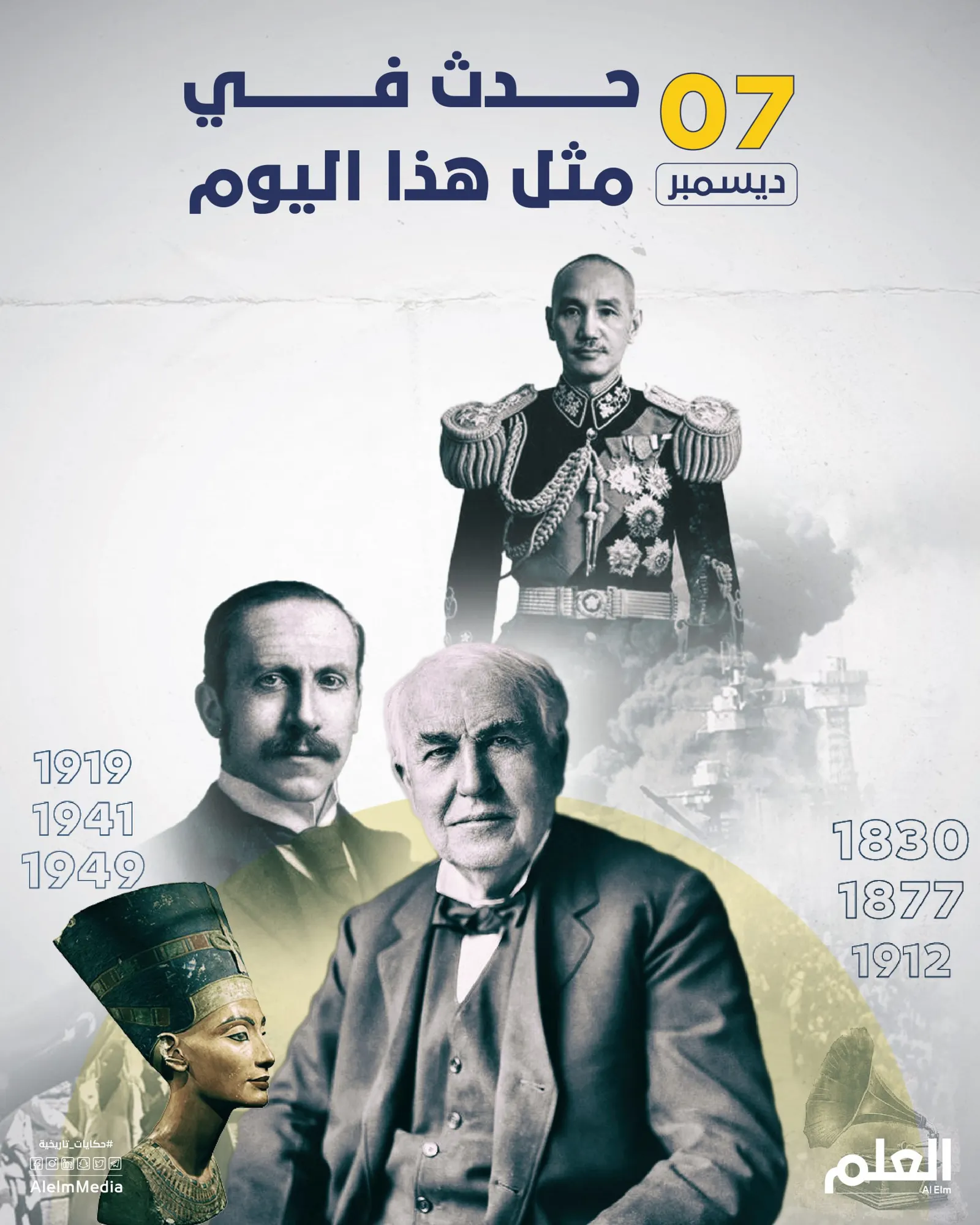 حدث في هذا اليوم.. "إديسون" يخترع الفونوغراف.. واكتشاف تمثال الملكة "نفرتيتي" بجنوب مصر