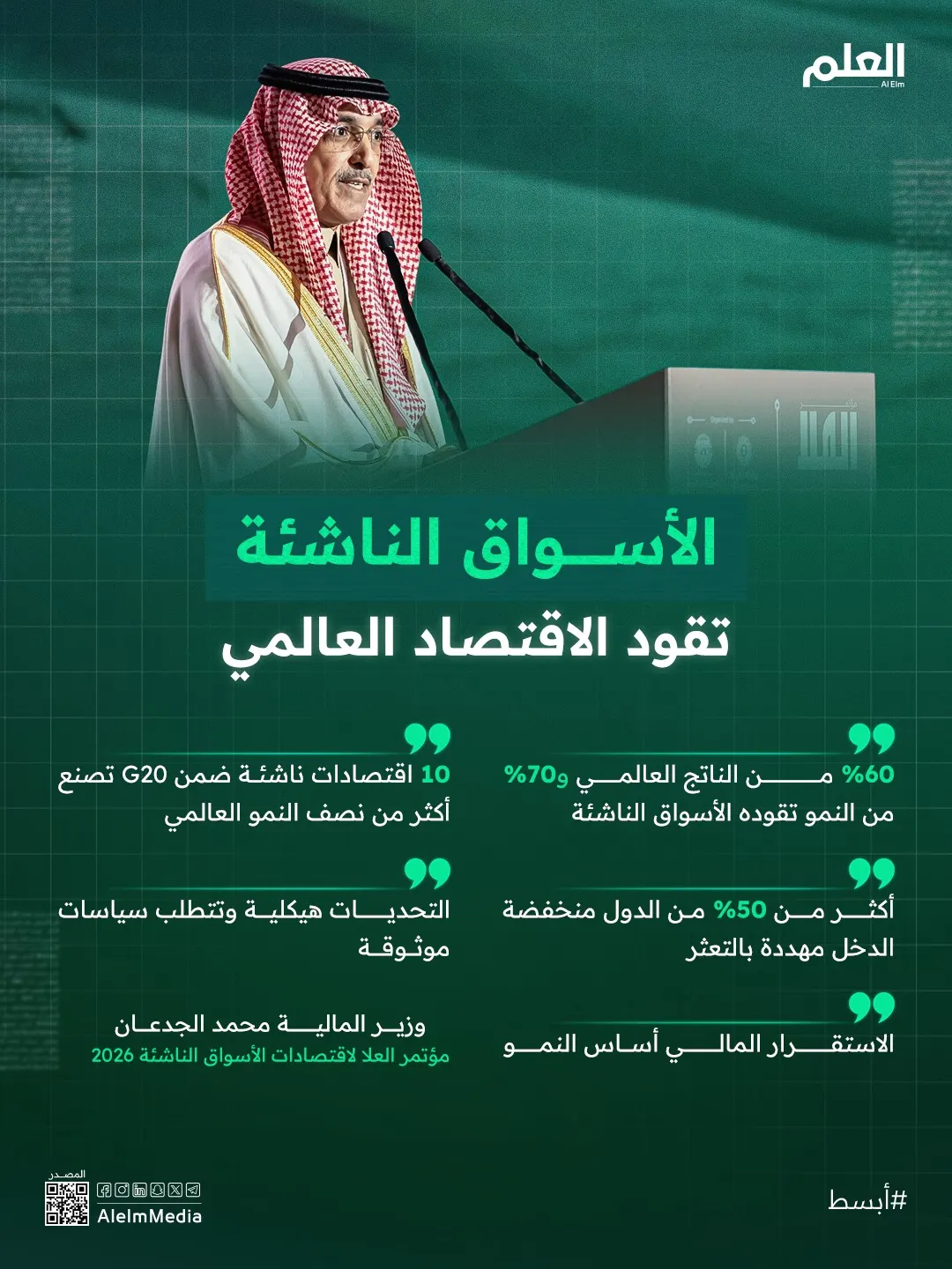 إنفوجرافيك| الاقتصادات الناشئة أصبحت المحرك الرئيسي للنمو العالمي
