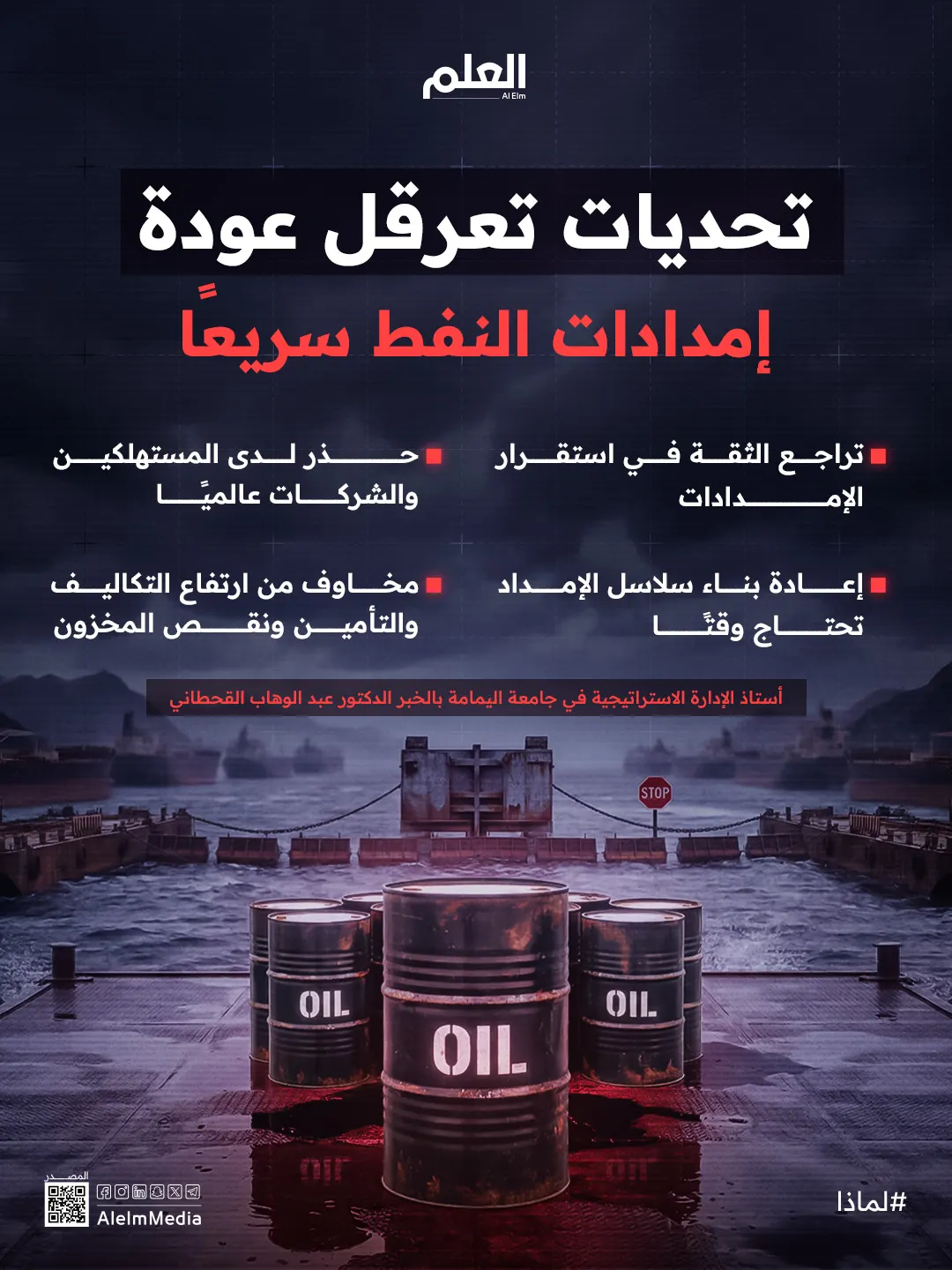 إنفوجرافيك| تحديات تعرقل عودة إمدادات النفط سريعًا