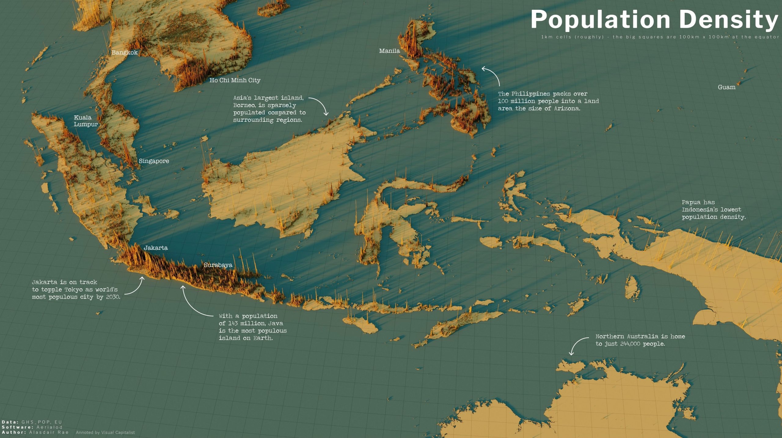 خرائط الكثافة السكانية