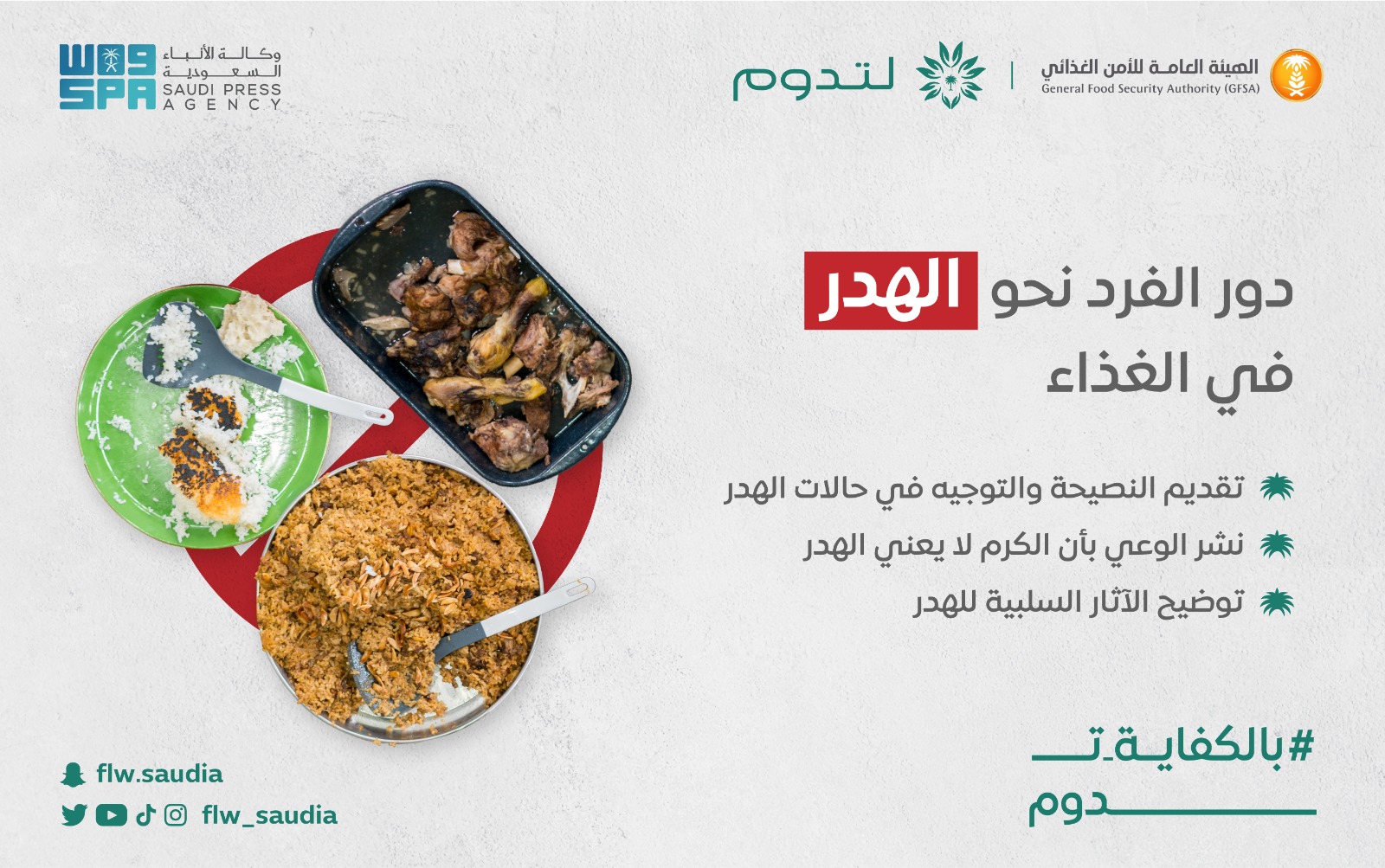 دور الفرد في مواجهة هدر الطعام في المملكة العربية السعودية